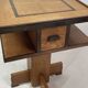 Dutch art deco Amsterdam school oak and coromandel side table, 1930s