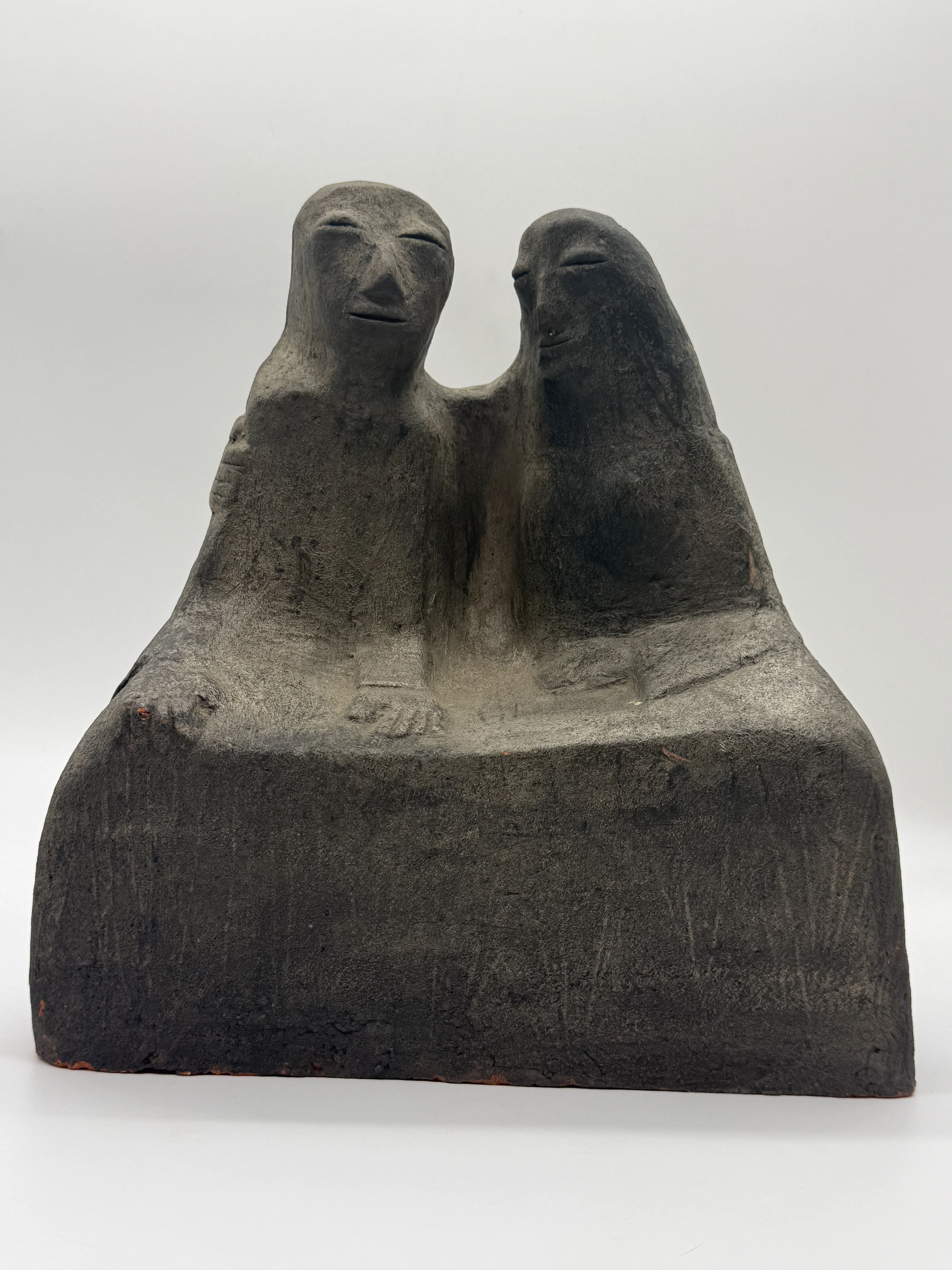 Sculpture en céramique "Coppia" Clizia (Mario Giani), Italie, 1970s