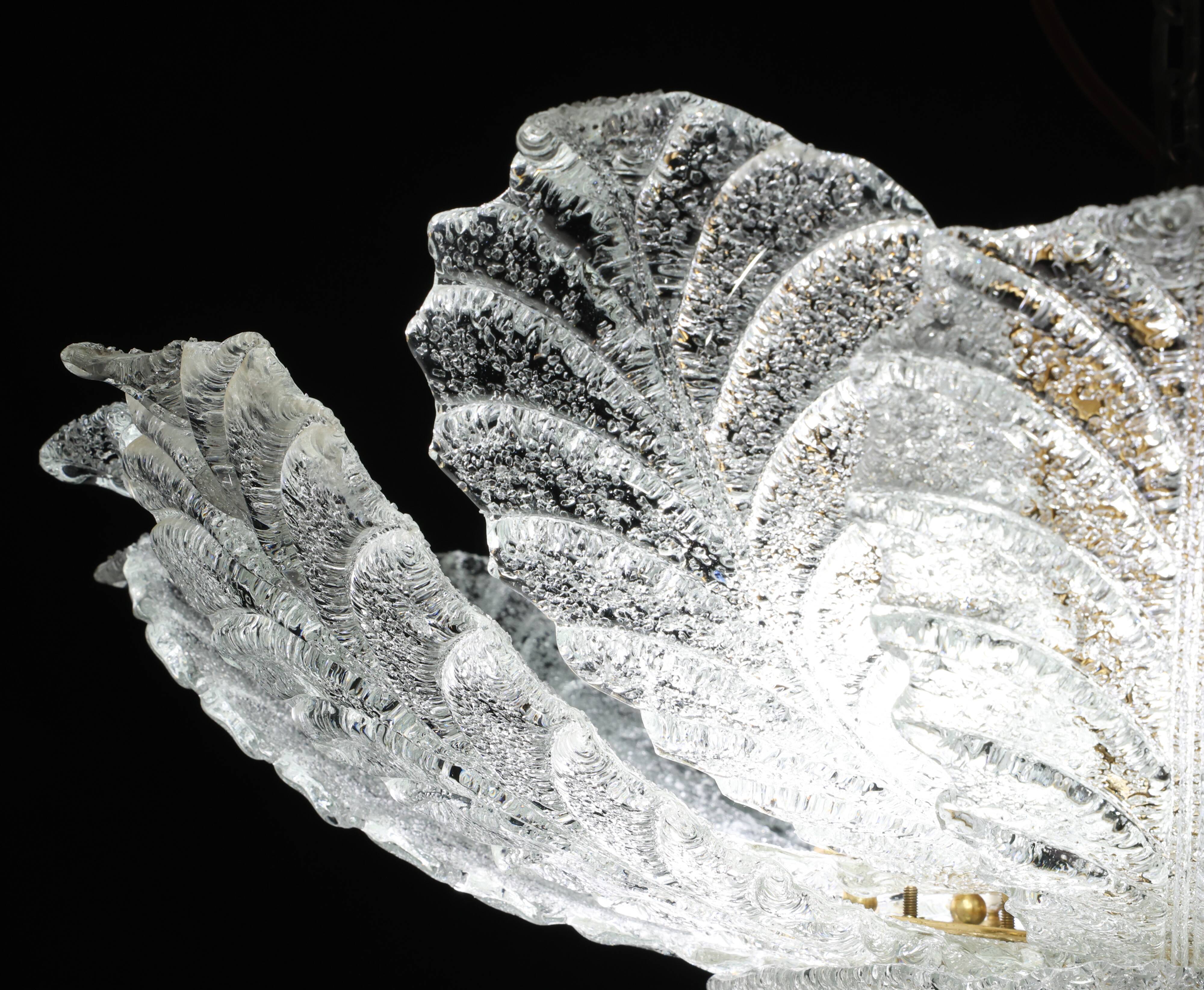 Turin, Italian Murano Glass Ceiling Light or Flush Mount, 1970s