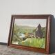 Oil painting landscape wooden frame
