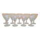 Service of 9 wine glasses in chiseled crystal