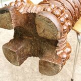 Column, carved walnut press screw, 19th century