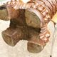 Column, carved walnut press screw, 19th century