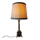 Large antique Empire style lamp in brown marble and bronze – heads of