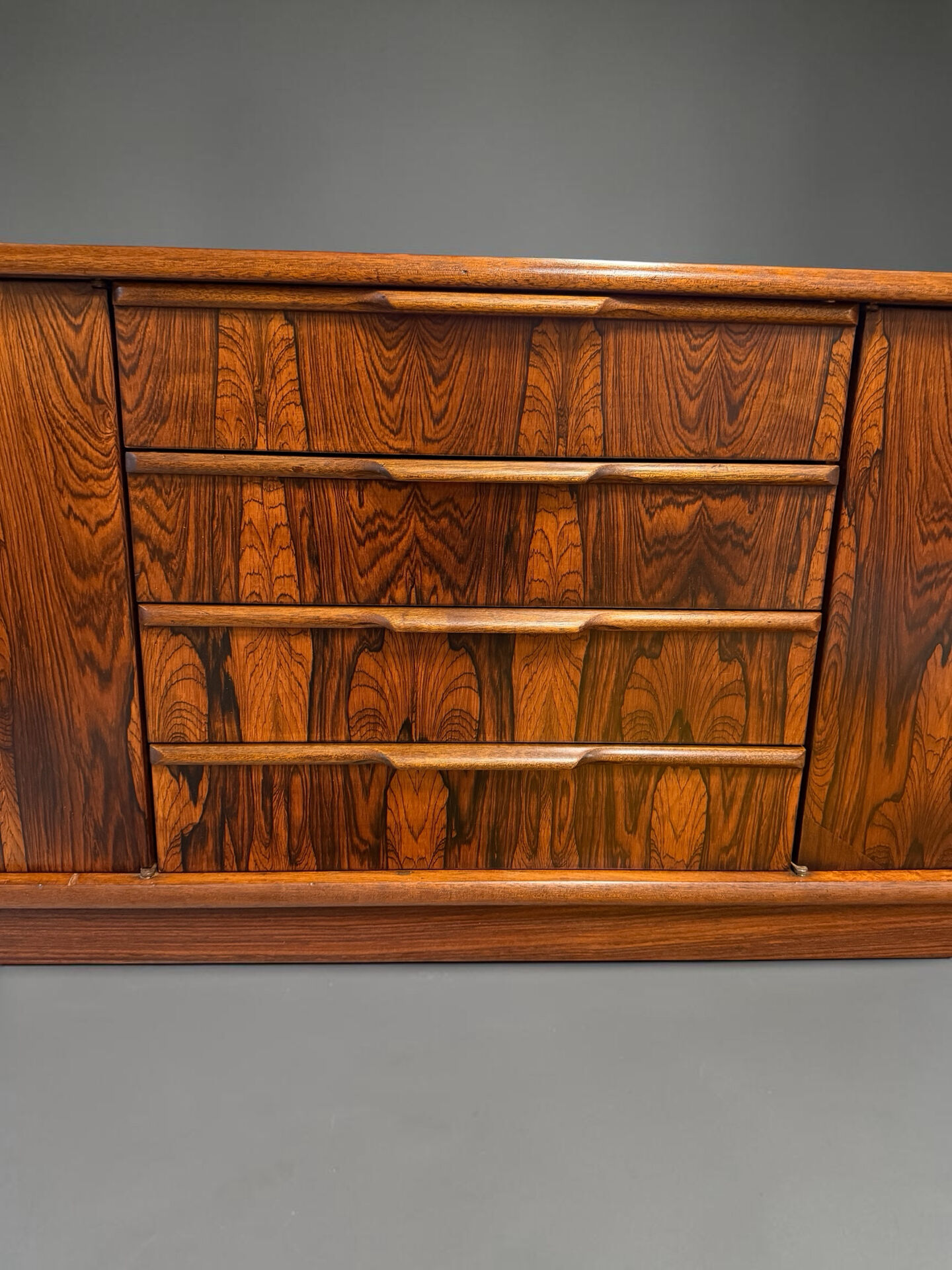 Scandinavian enfilade in rio palisander circa 1960 230 cm