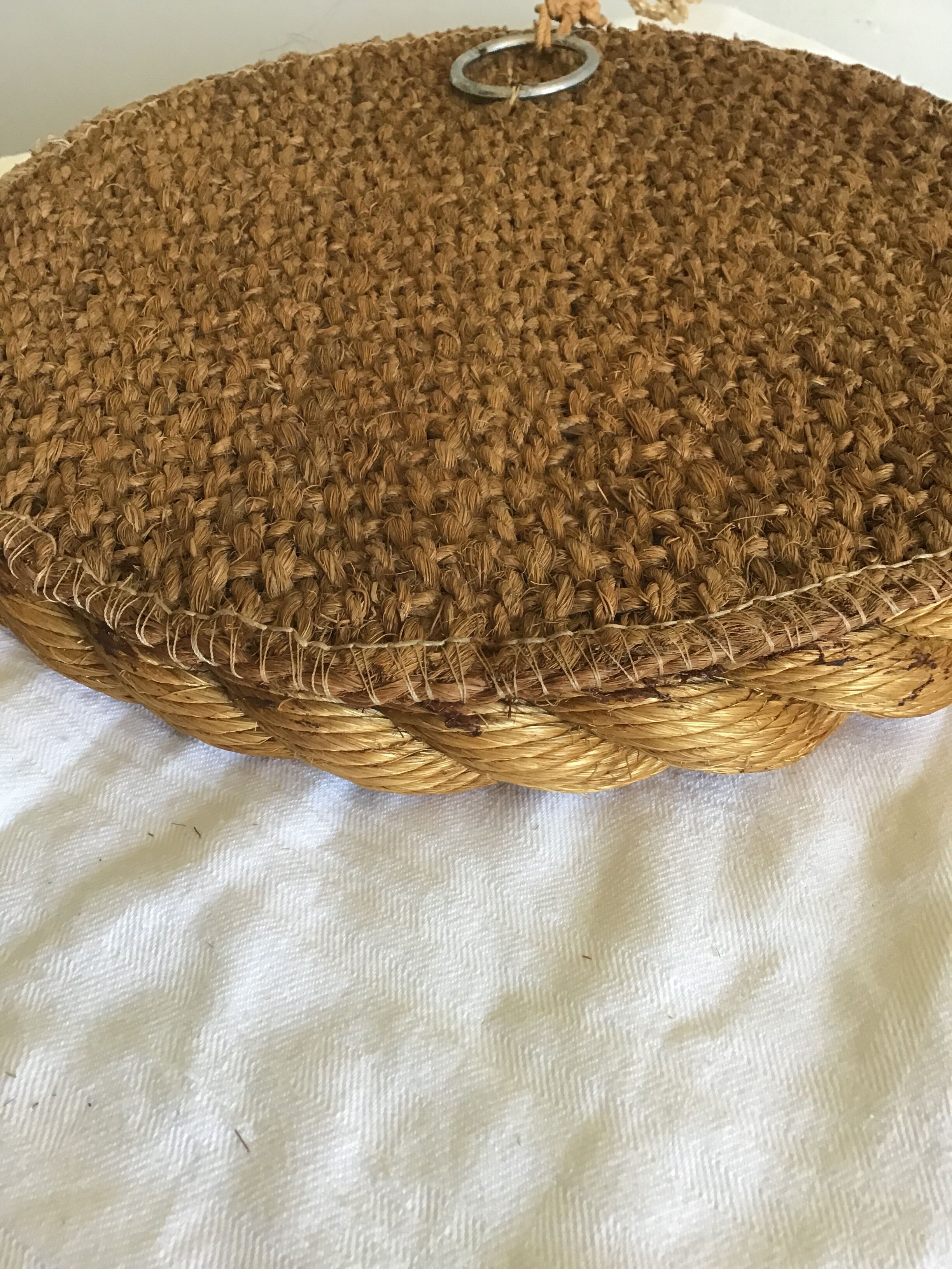 Handcrafted rope mirror 33cm