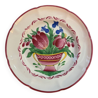 Plate Bouquet of Flowers Saint-Clément No. 67 – Vintage Earthenware
