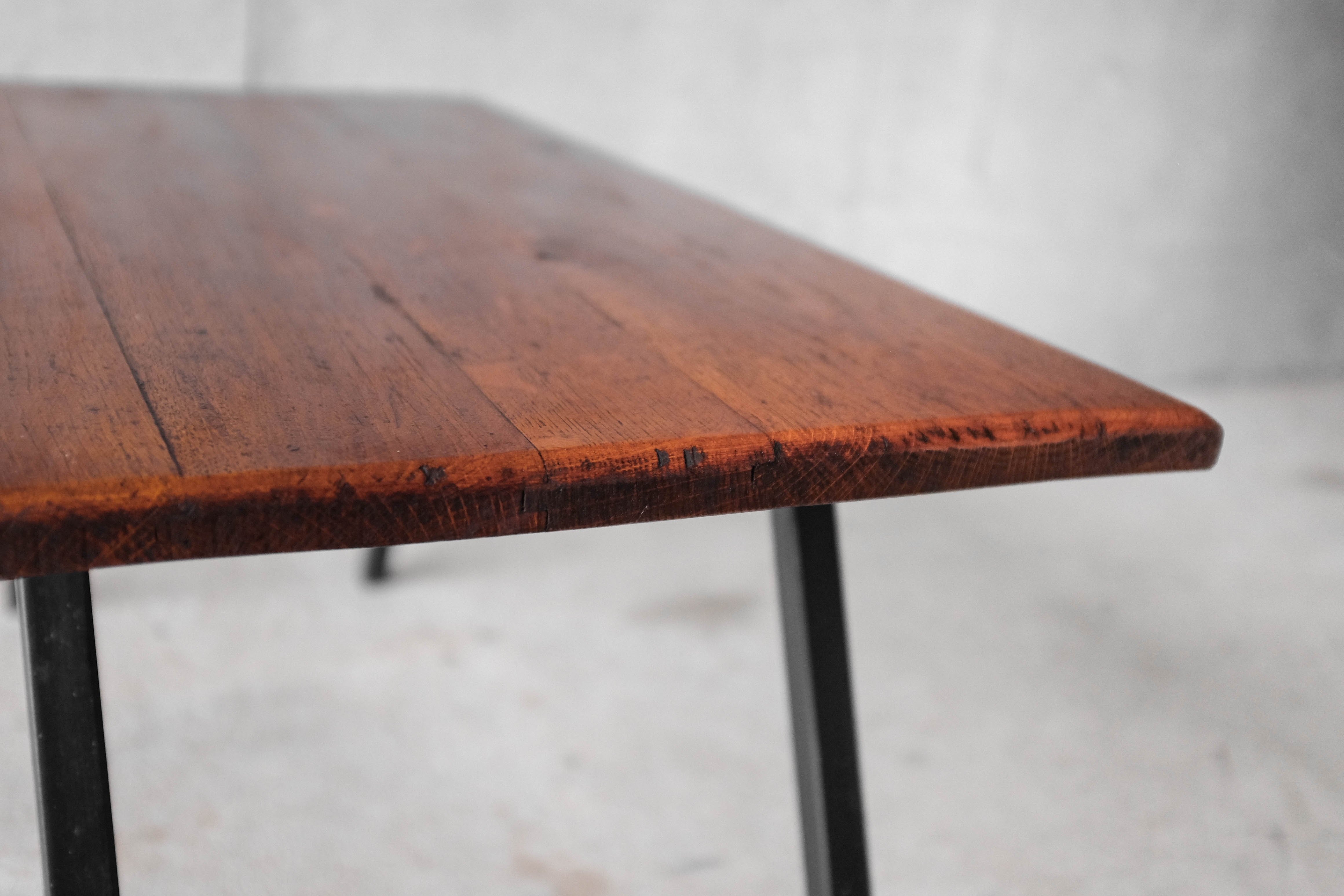 Solid wood coffee table and metal feet-1960