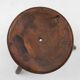 Hand-carved solid wood tripod stool with beautiful patina, France ca. 1900
