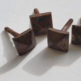 Duo of wrought iron wall lamps Atelier Marolles