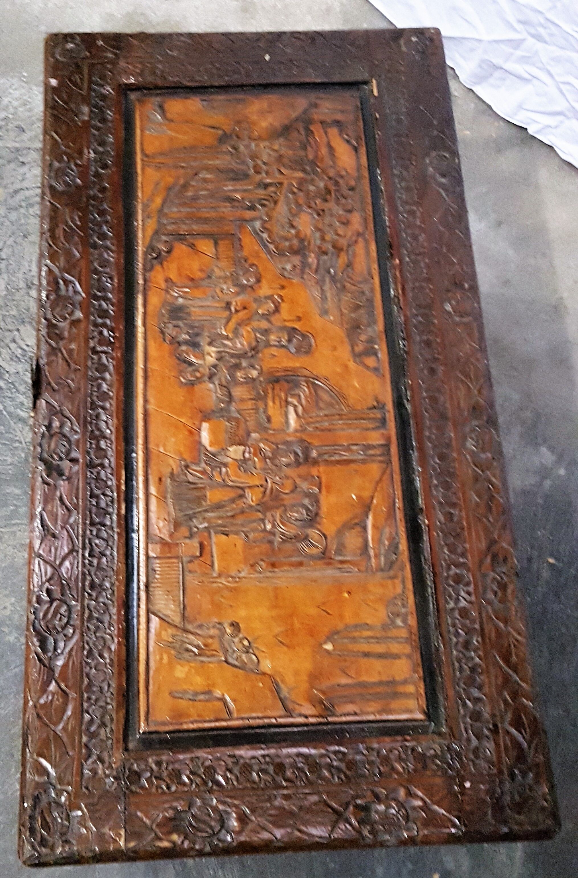 Coffre de rangement asiatique chinois palissandre