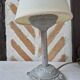 Patinated taupe bedside lamp