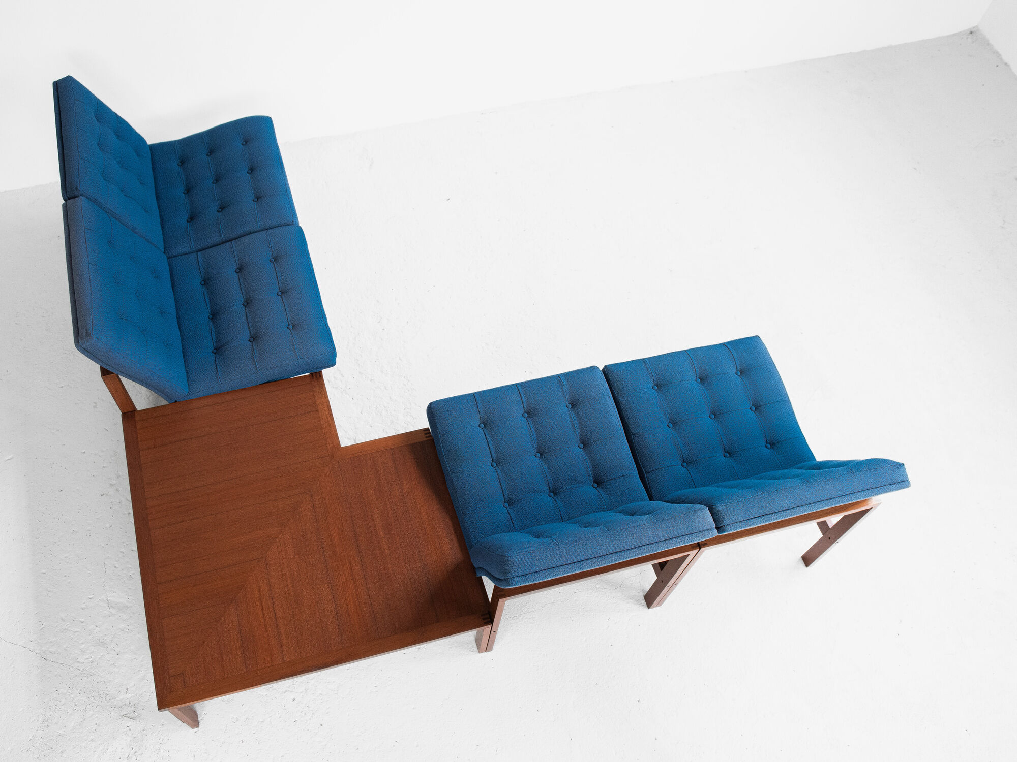 Midcentury corner sofa set in teak by Ole Gjerløv-Knudsen & Torben Lind for France & Søn