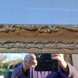 Mirror Wood and gilded Stuk