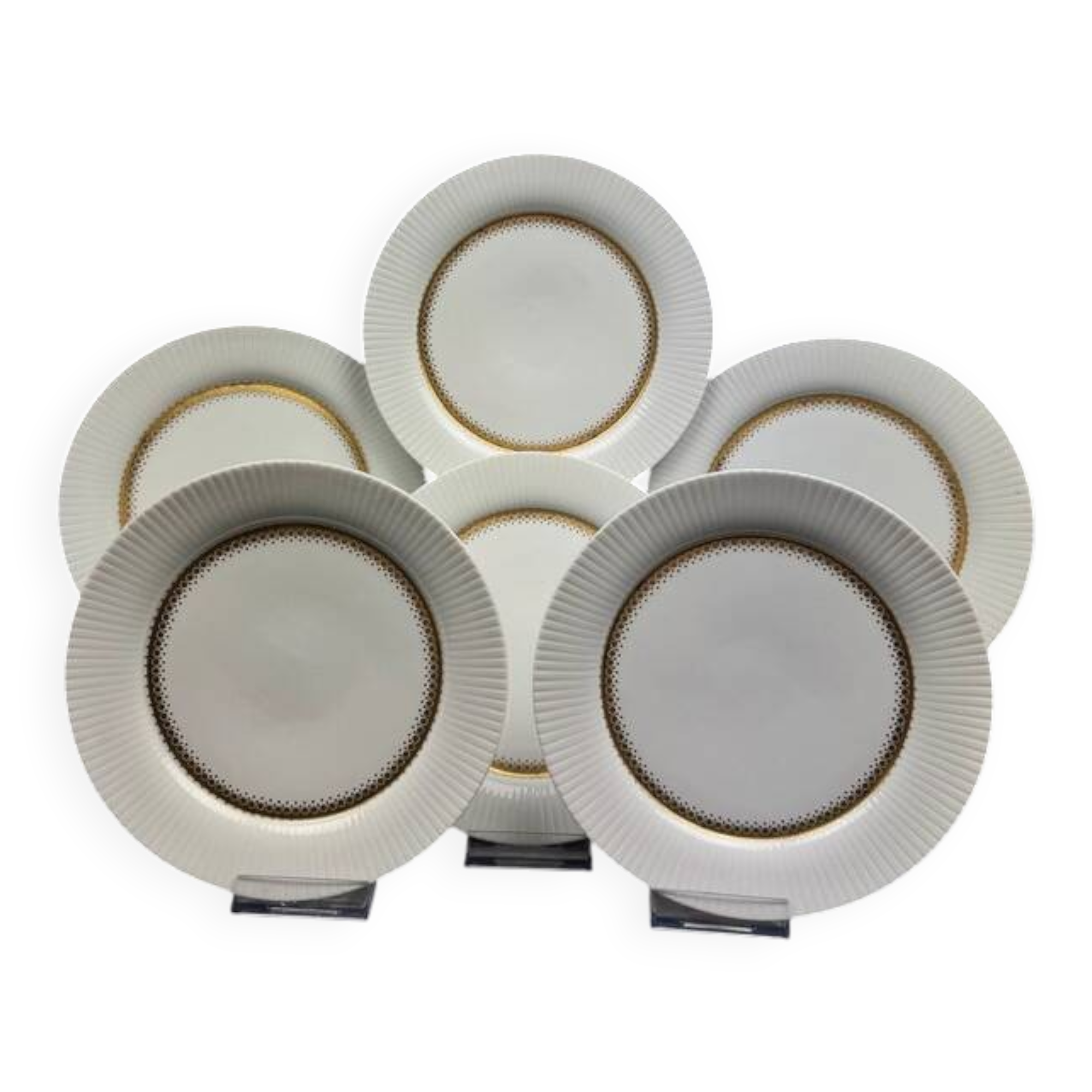 Rosenthal Tapio Wirkkala 6 assiettes dessert Ondulation Studio-Line