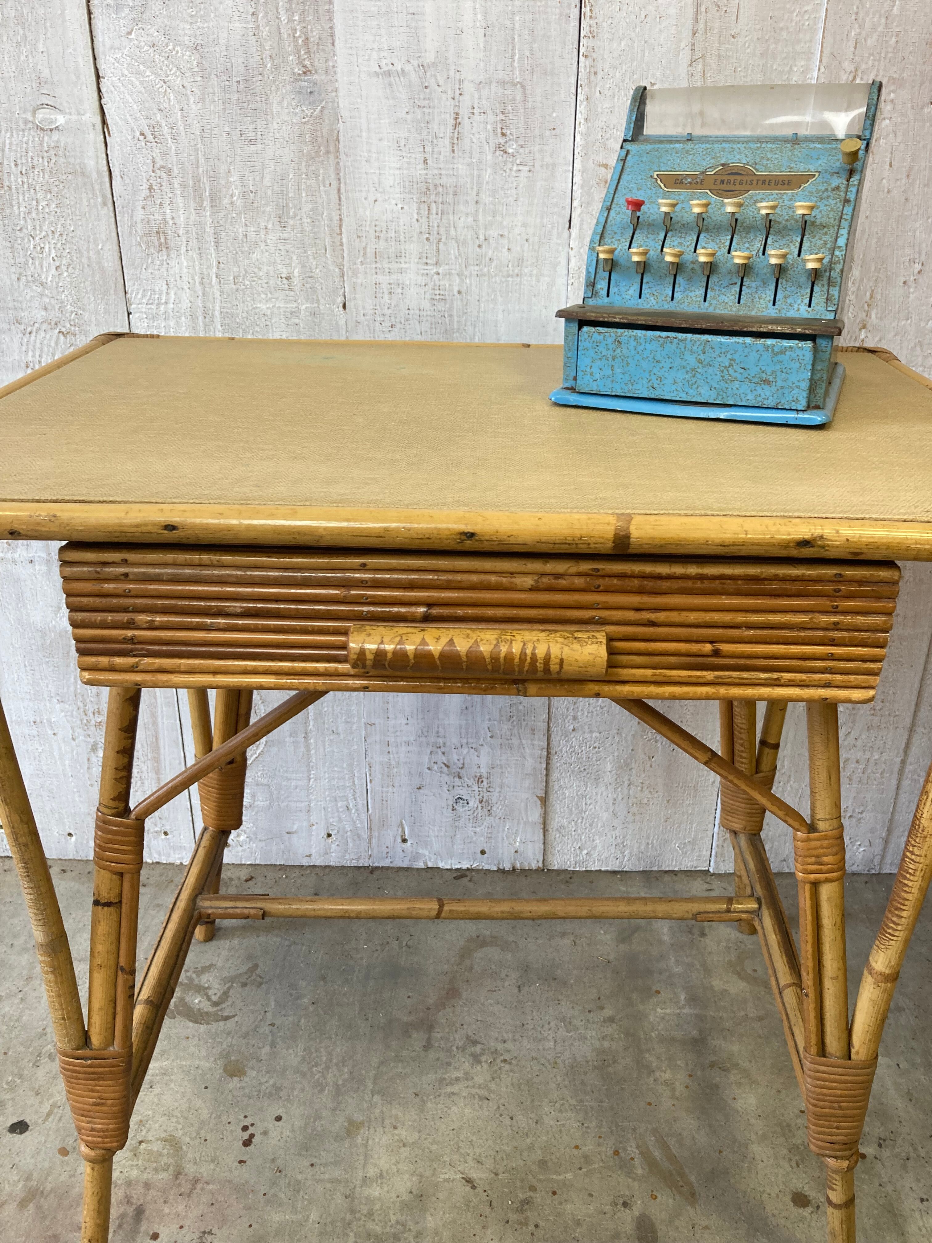 Vintage rattan desk