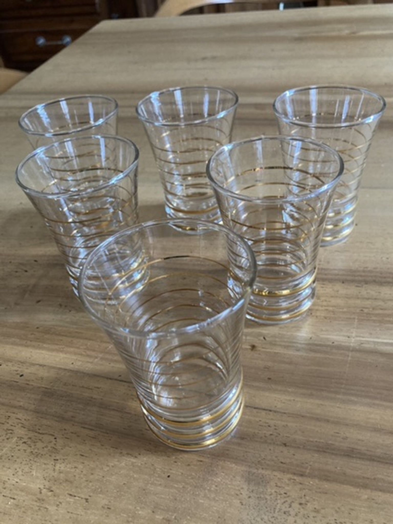 Lot de verres vintage années cinquantes