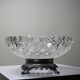 Coupe en verre pressé pointes diamants et étain, 1920-1950