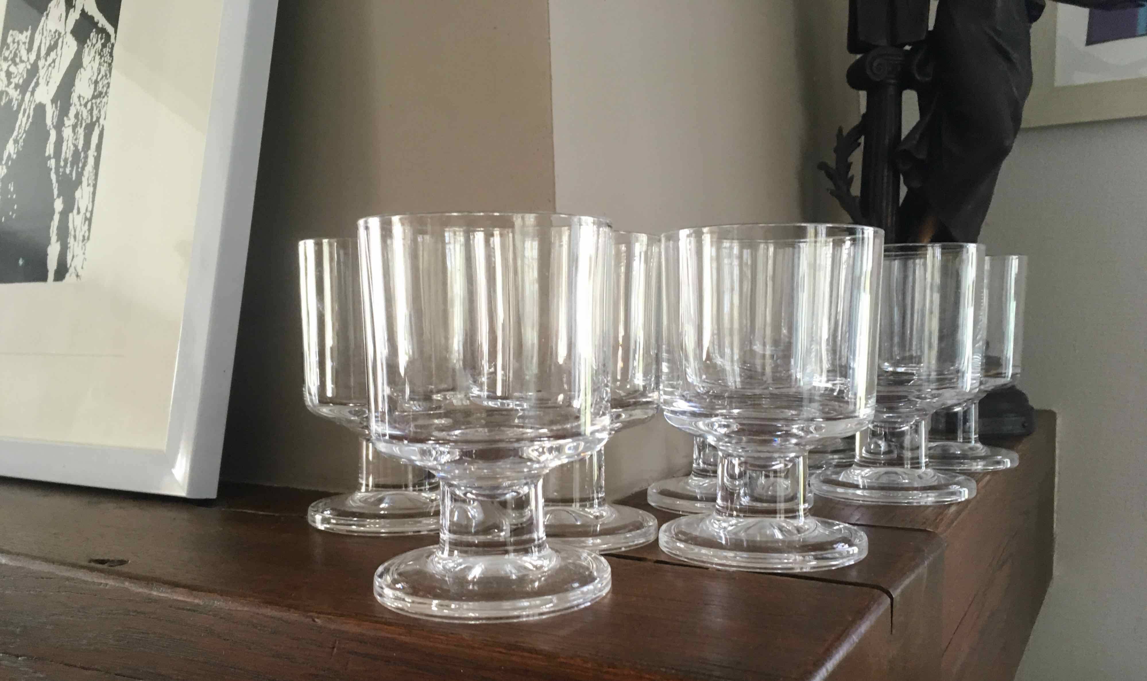 10 crystal wine glasses