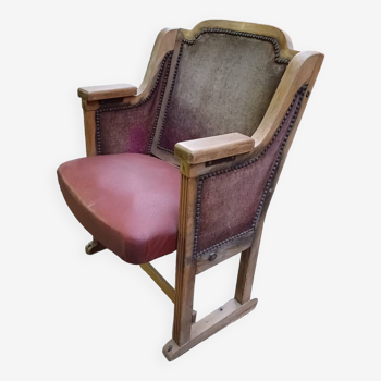 Theater armchair late 19th, early 20th in its original condition.