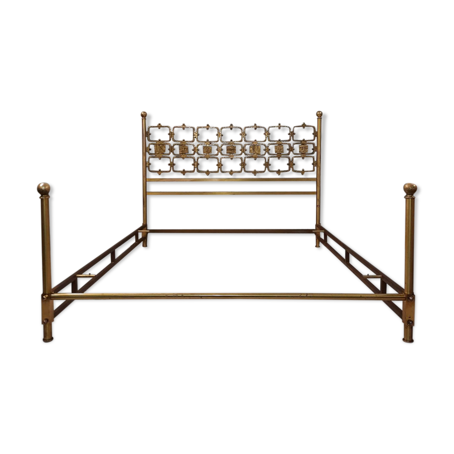 1960s / 70s bed design in gilded brass.
