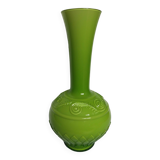 Vase verre opaline vert pomme