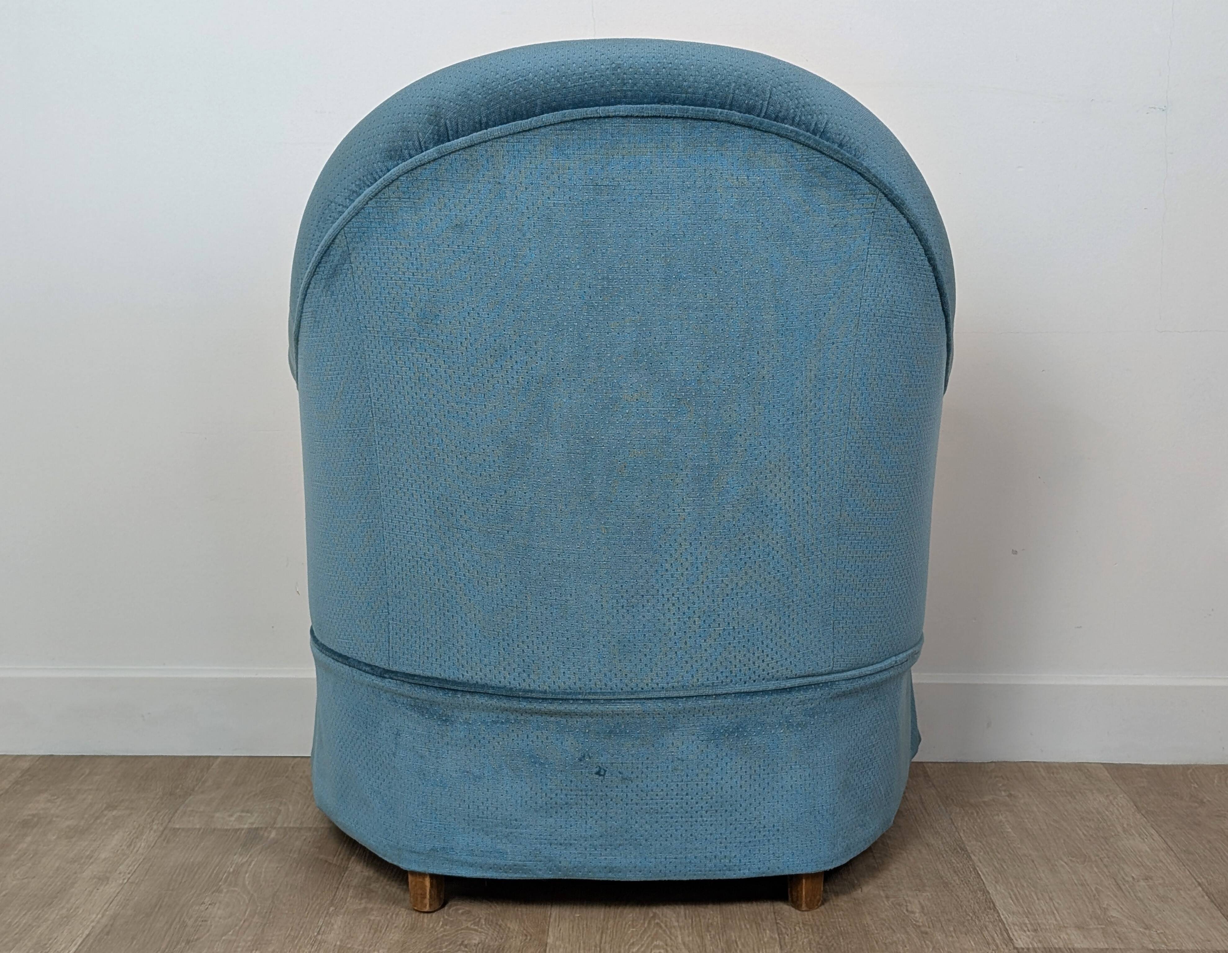 Pair of velvet toad armchairs
