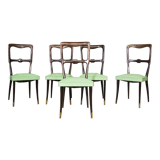 Set of 4 beech wood chairs from the 1950s