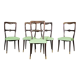 Set of 4 beech wood chairs from the 1950s