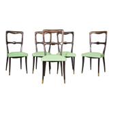 Set of 4 beech wood chairs from the 1950s