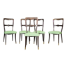 Set of 4 beech wood chairs from the 1950s