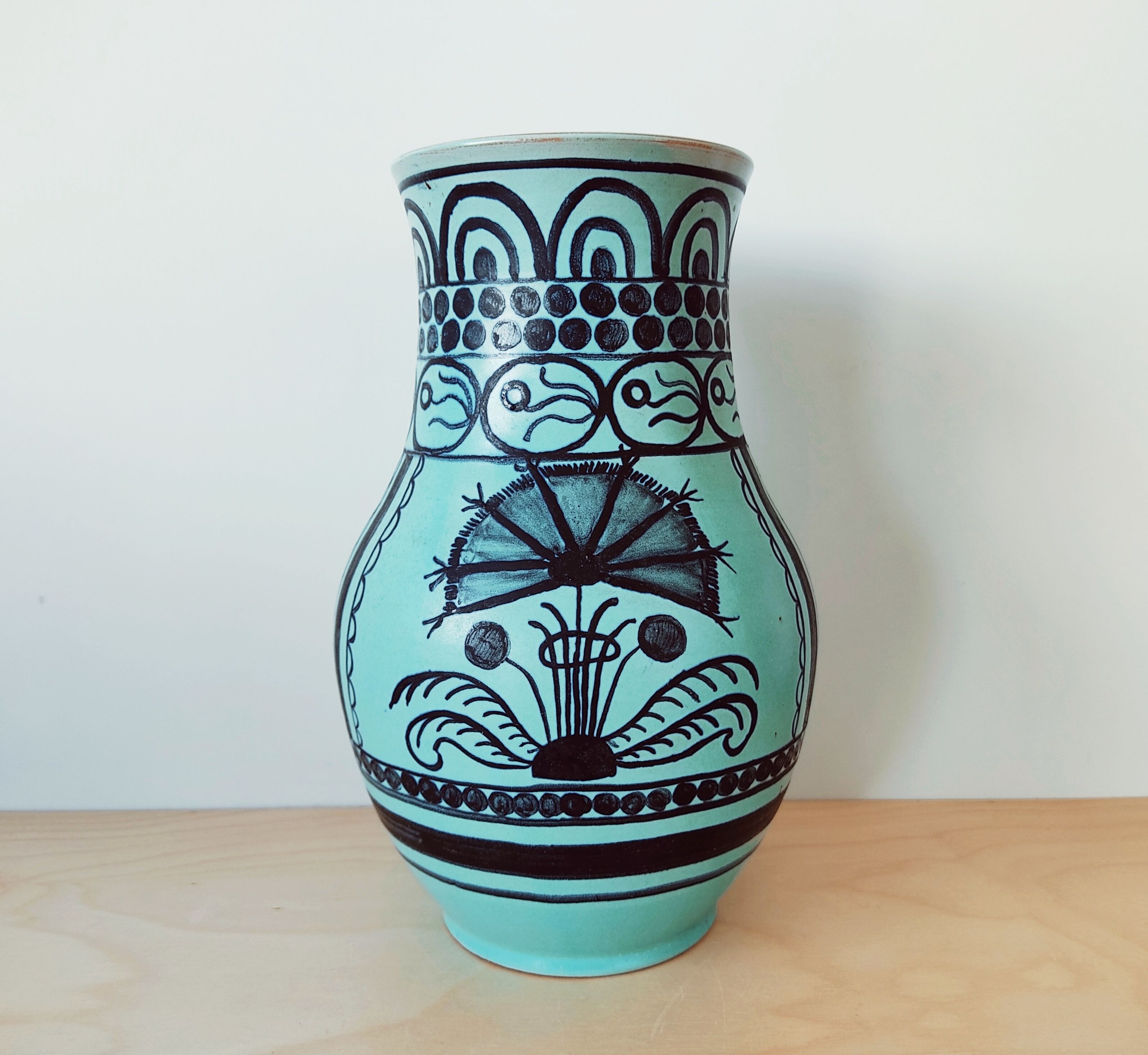 Vase Ernenwein Marmoutier Alsatian ceramic 1960