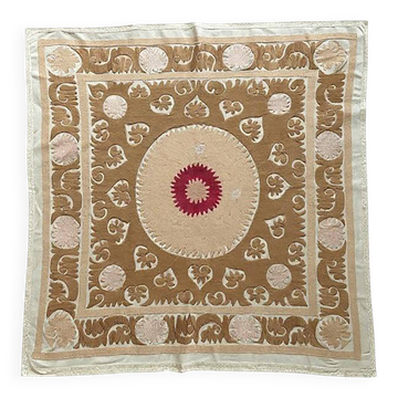Vintage hand-embroidered tablecloth 145x154 cm