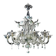 Luxury Romantic Venetian Floral Murano Glass Chandelier in White & Clear
