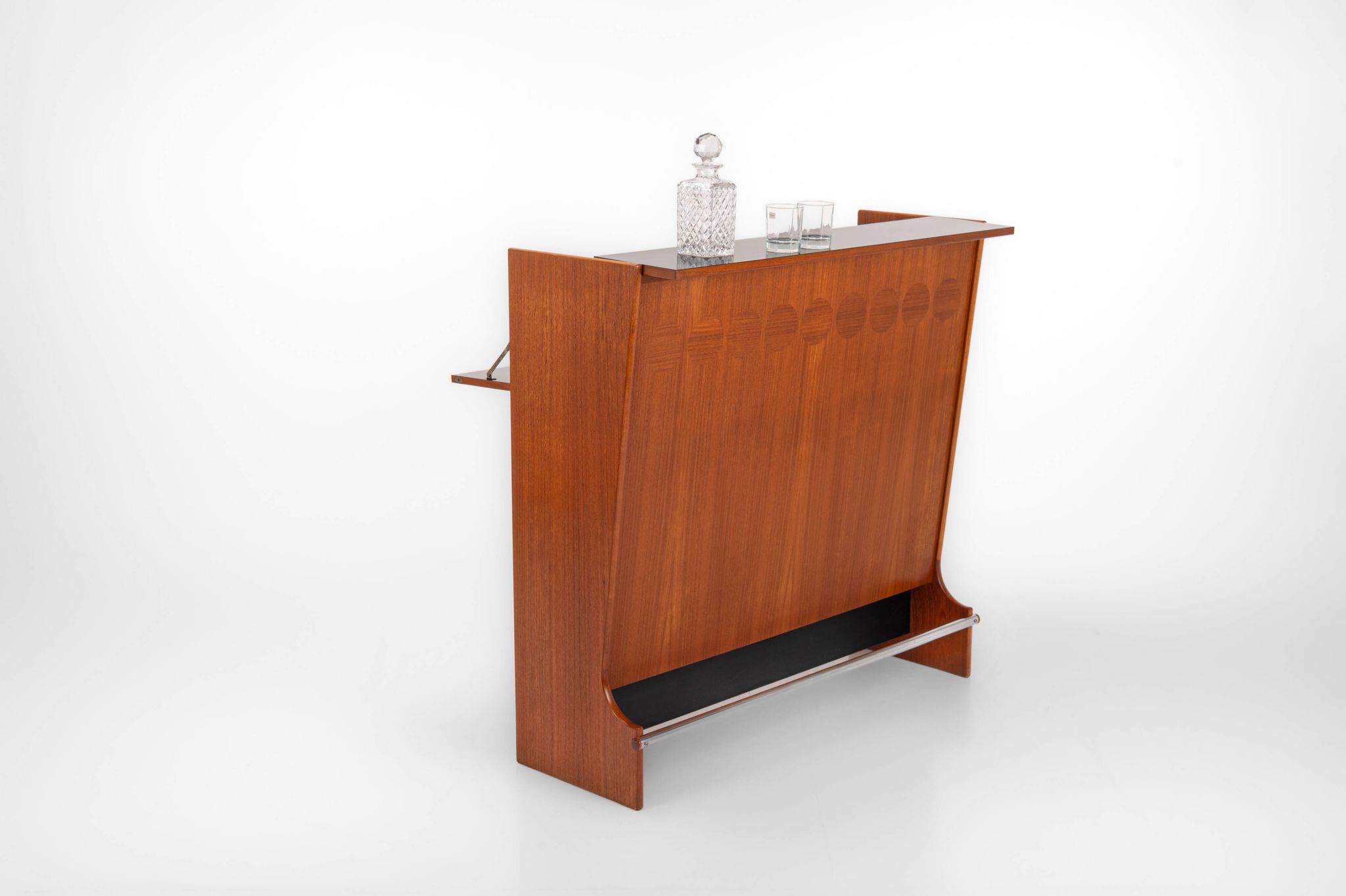 SK661 Cocktail Cabinet and Bar Stools by Johannes Andersen for Skaaning & Son 1960s
