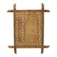 French Wooden Mirror, Faux Bamboo Chinoiserie, 57x47cm