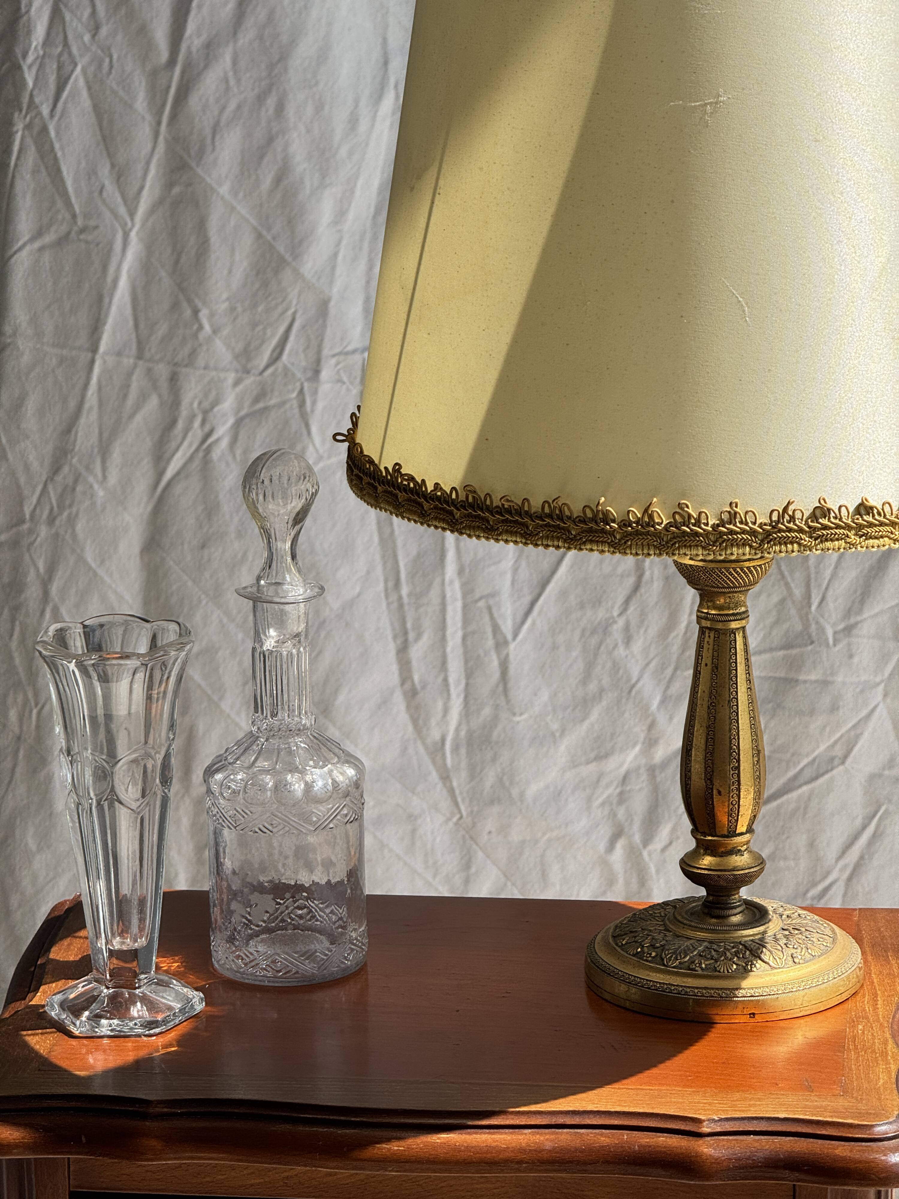 Classic wooden bedside table with drawer