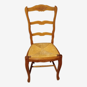 19th century straw chair