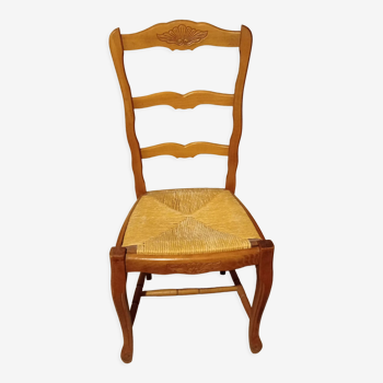 Chaise paillée XIXème