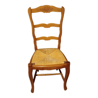 Chaise paillée XIXème