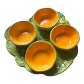 Melon shaped dish and bowls