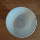 Tulip white glass vase