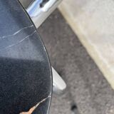 Black marbled formica chairs