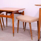 Paire de tabourets de style scandinave par Vyčítal et Sedláček, Tchécoslovaquie, années 1960