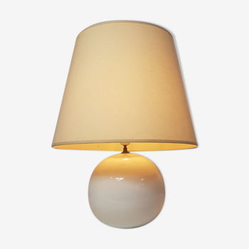 Lampe boule en céramique blanche xxème siècle