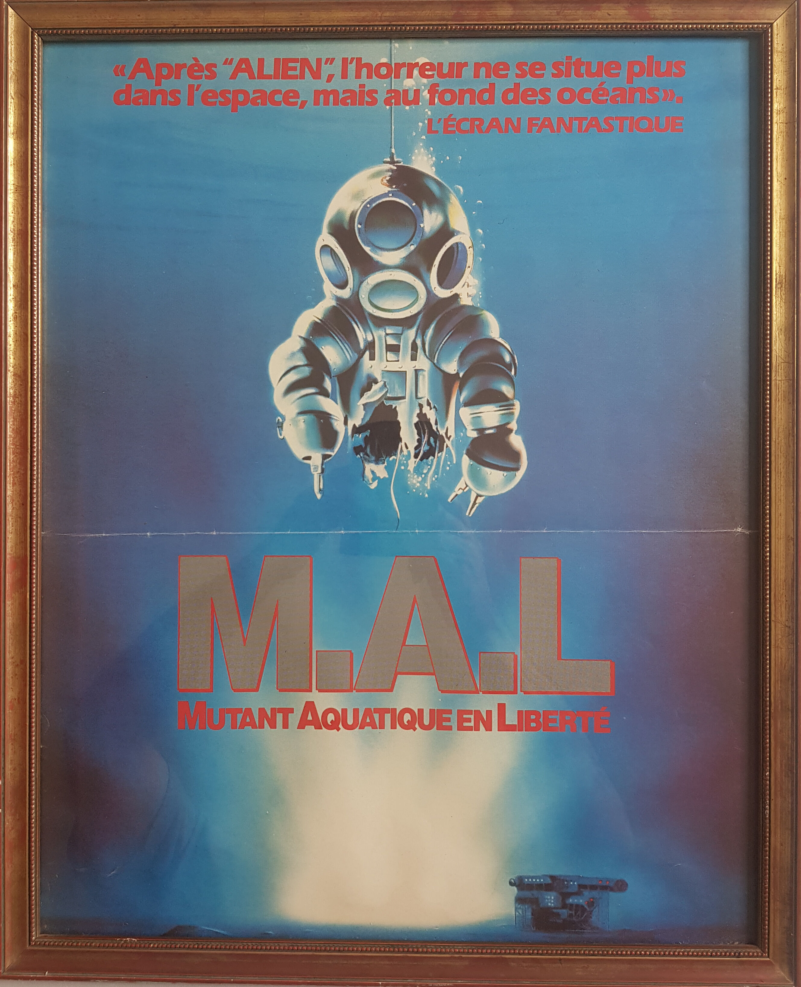 Framed Cinema Poster, M.A.L Mutant Aquatic in Freedom, RCA/Columbia pictures, 1989