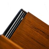 Vintage bookcase with metal frame