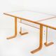 Vintage Scandinavian beech table with extension. Sweden, 1980s.