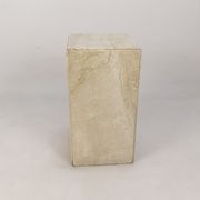 Italian travertine side table or pedestal, 1980's