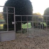 Old glass roof with door and window